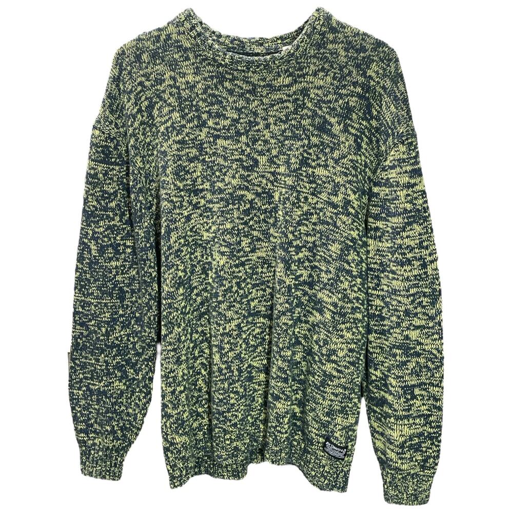 Levi’s Space Dye Crewneck Sweater Blue Green Knit Size Medium
